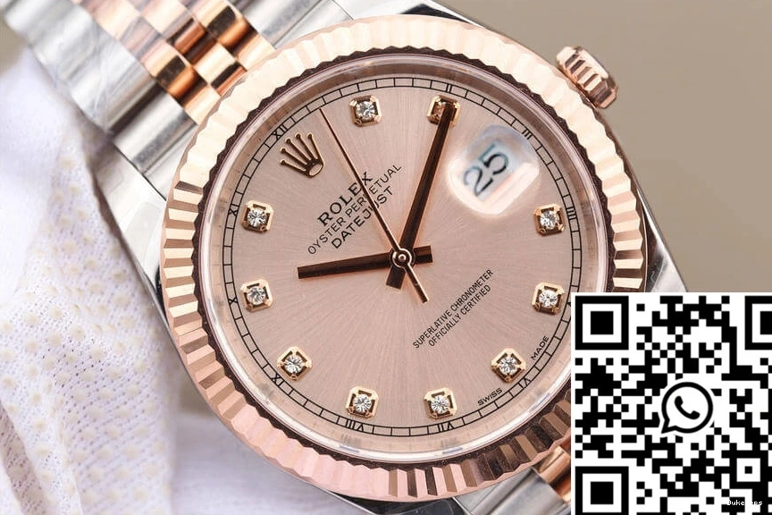 Gold Dial Sundust Rose Datejust EW Rolex M126331-0008 Factory 0329
